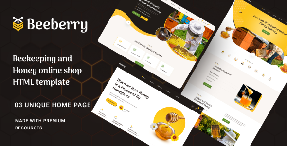 BeeBerry - Beekeeping and honey online shop HTML5 template
