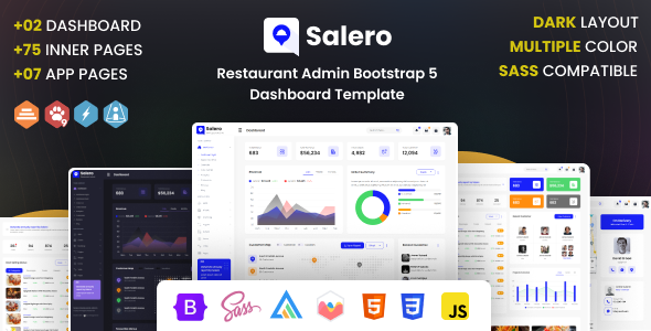 Salero - Restaurant Admin Bootstrap Template