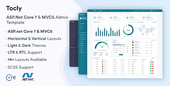 Tocly - ASP.Net Admin & Dashboard Template