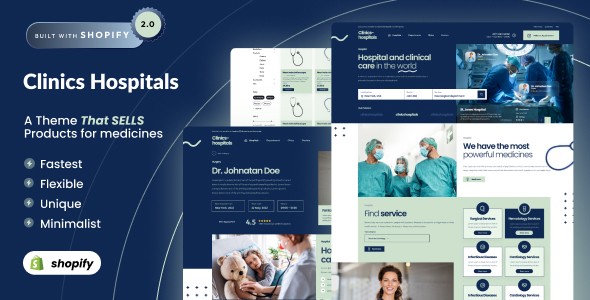 Clinics Hospitals - Doctor & Medical Shopify 2.0 Theme