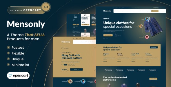 Mensonly - Opencart 4 Clothing Store Template