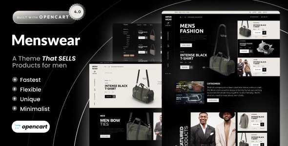 Menswear - Opencart 4 Modern Fashion Store Template
