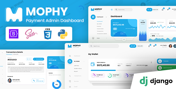 Mophy - Payment Django Admin Dashboard Template