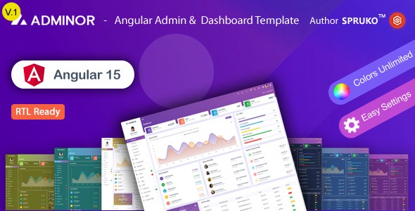 Adminor - Angular Admin & Dashboard Template