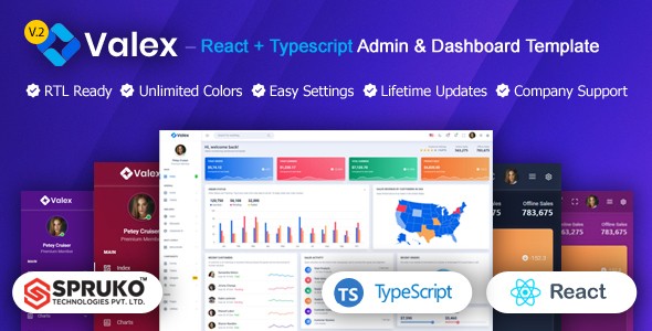 Valex – React TypeScript Admin & Dashboard Template