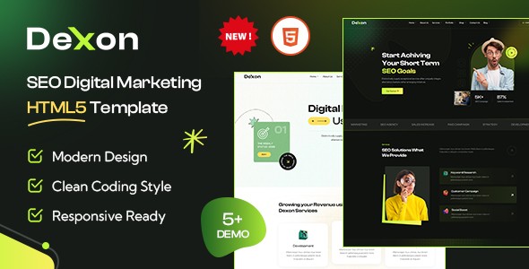 Dexon – SEO & Digital Marketing Agency HTML5 Template