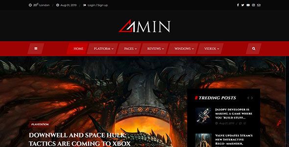 Amin – Free Bootstrap 4 HTML5 Magazine Website Template