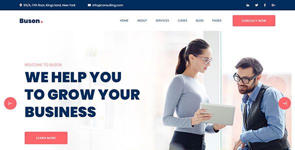 Buson – Free Bootstrap 4 HTML5 Professional Business Website Template