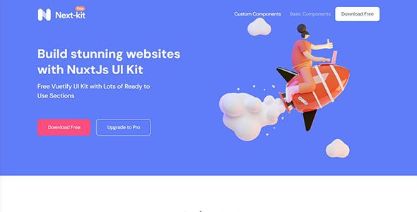 NextKit – Nuxt.js / Vuetify based website UI Kit