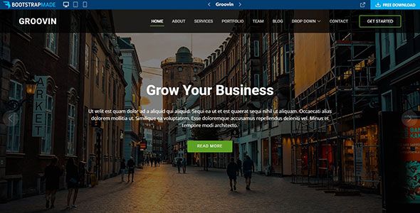 Groovin - Free Bootstrap Theme
