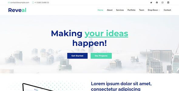 Reveal Bootstrap Theme