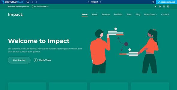 Impact - Bootstrap Business Website Template