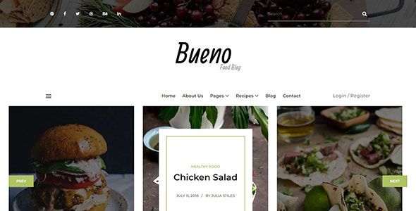 Bueno – Free Bootstrap 4 HTML5 Food Blog Website Template