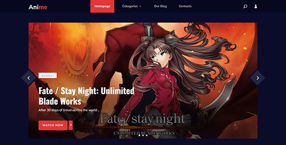 Anime – Free Bootstrap 4 HTML5 Gaming & Anime Website Template