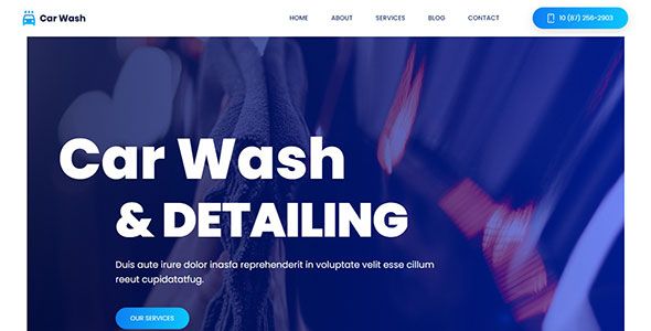 CarWash – Free Magnificent Bootstrap 4 HTML5 Business Website Template