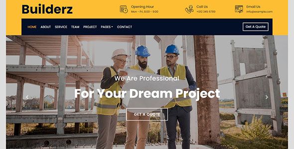 Builderz – Construction Company Website Template