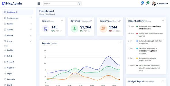 Nice Admin - Free bootstrap admin HTML template