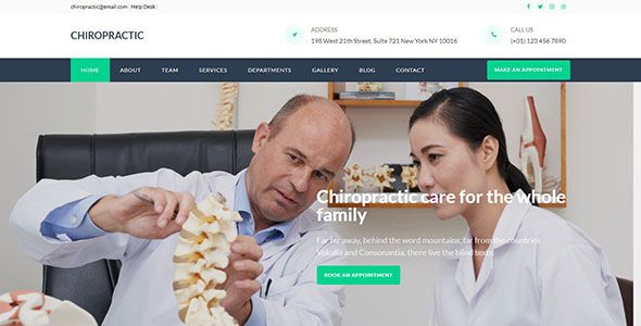 Chiropractic – Free Responsive Bootstrap 4 HTML5 Medical Website Template