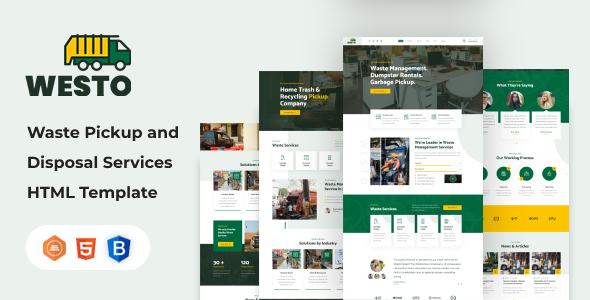 Westo - Waste Disposal Services HTML Template