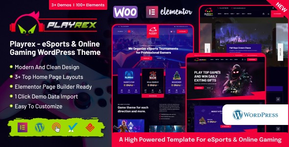 Playrex - Gaming & eSports Clan WordPress Theme