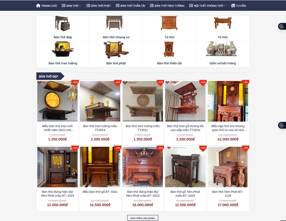 Website Bàn Thờ Chất Lượng