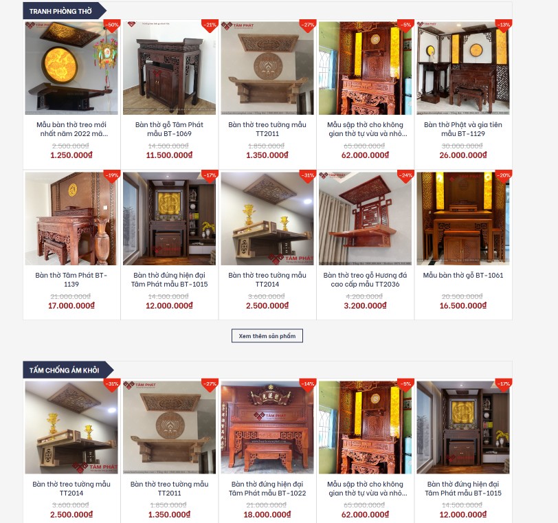 Website Bàn Thờ Chuyên Nghiệp