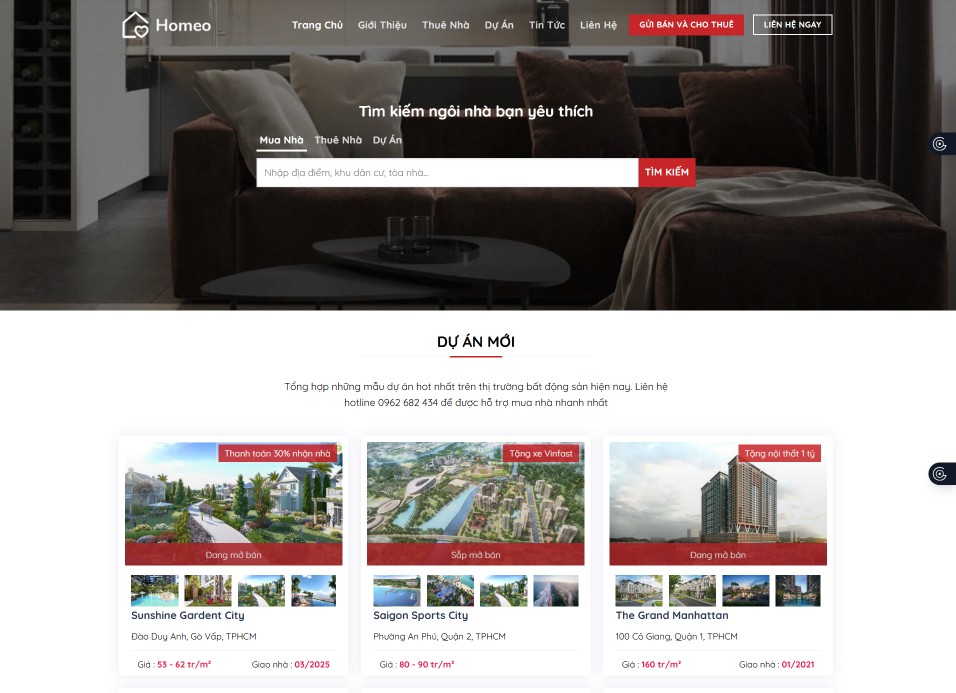 Website Bất Động Sản Chất Lượng