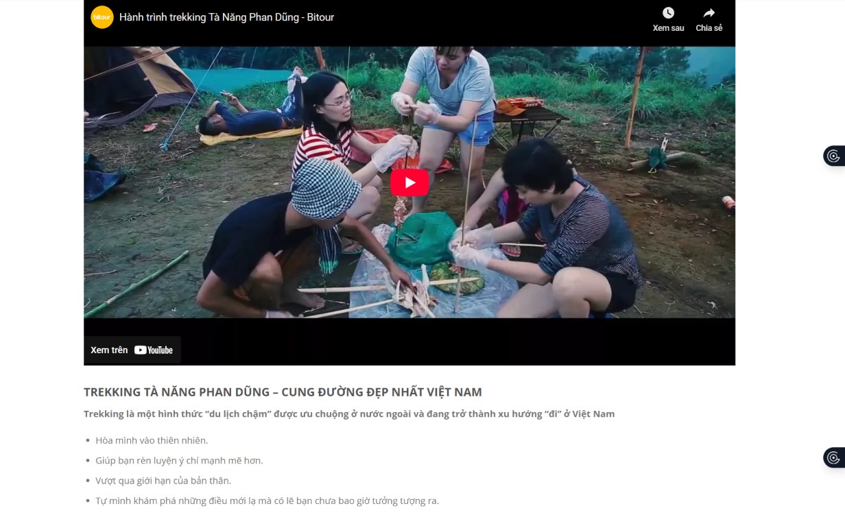 Thiết kế website đặt tour du lịch