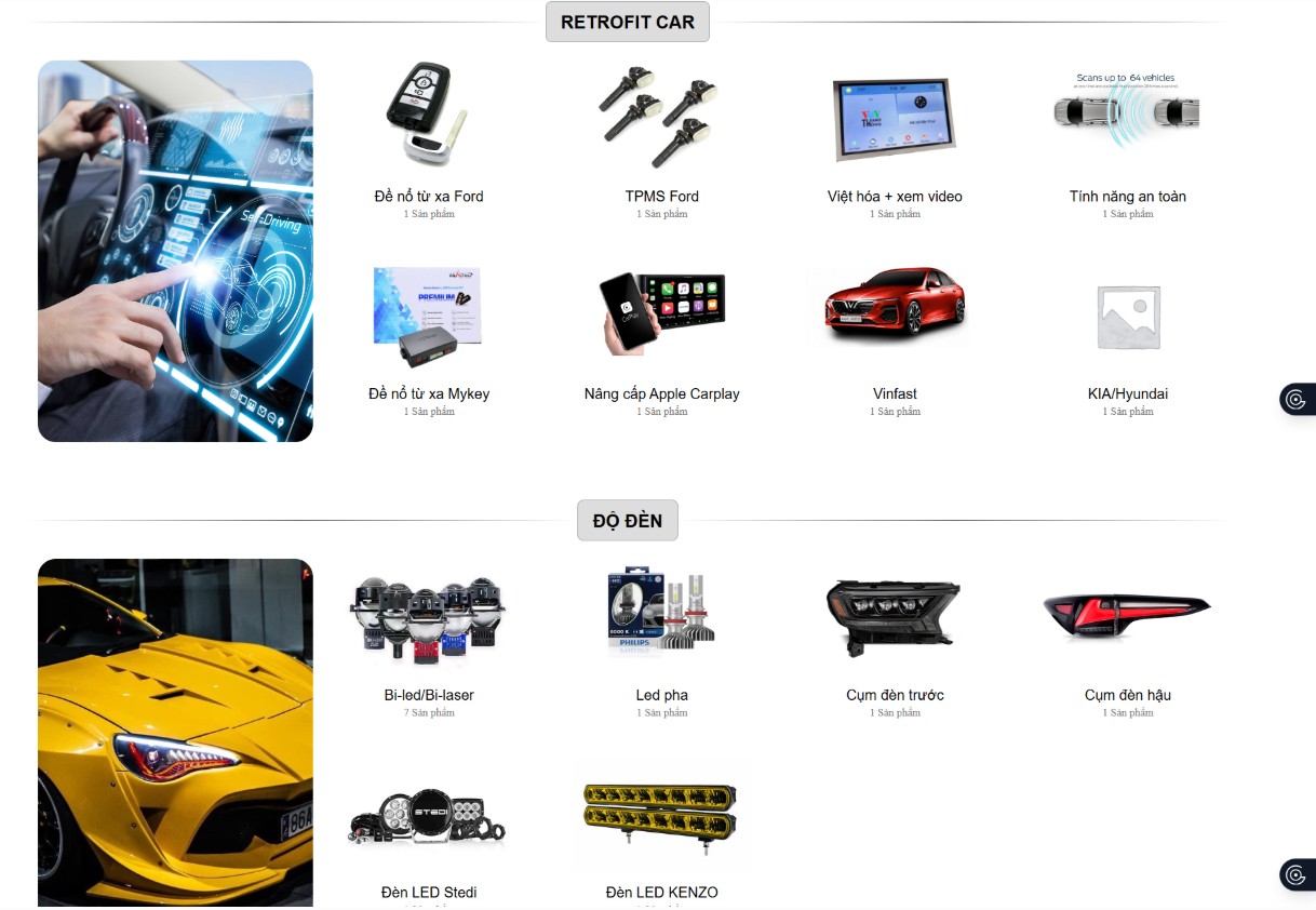 Thiết kế website ô tô