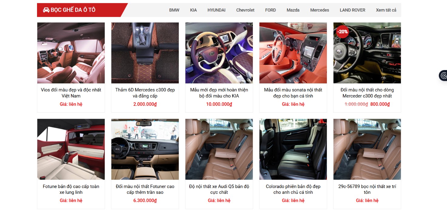 Theme bán xe hơi trực tuyến cao cấp