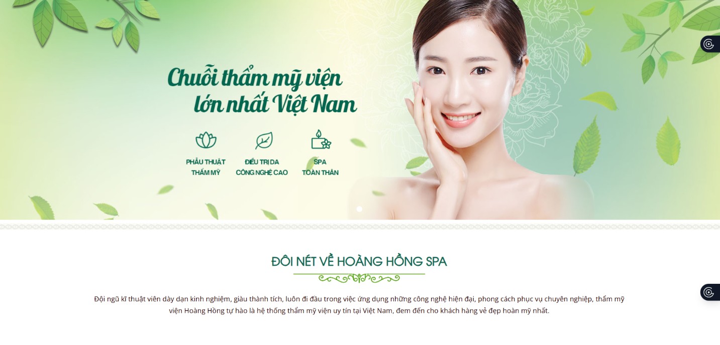 Website spa chăm sóc da
