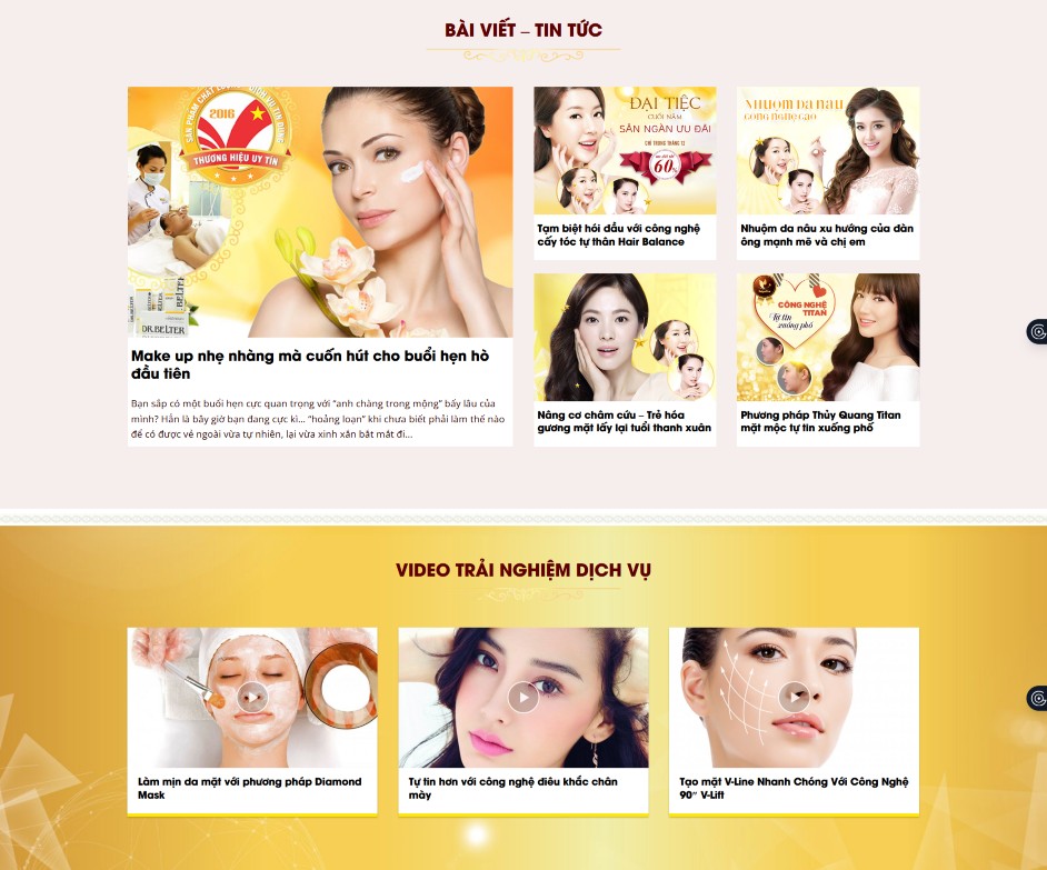 Website spa chăm sóc da