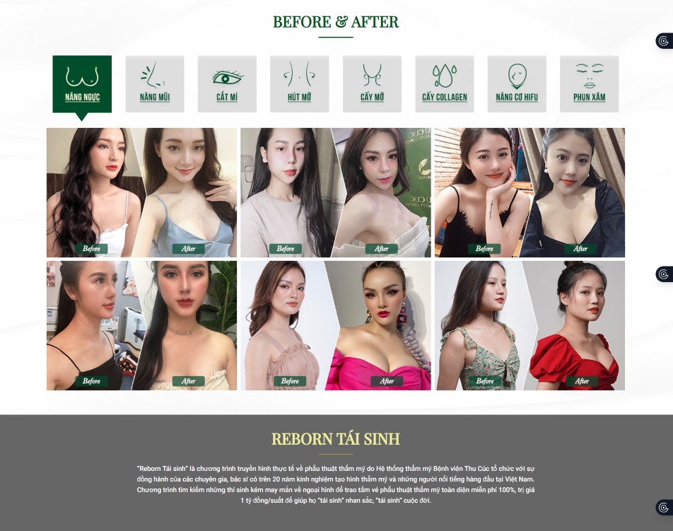 Mẫu website spa cao cấp