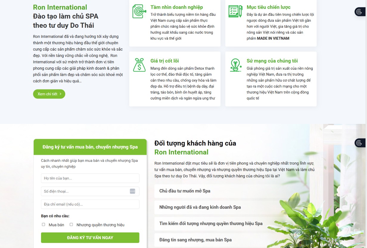 Website spa chăm sóc sắc đẹp