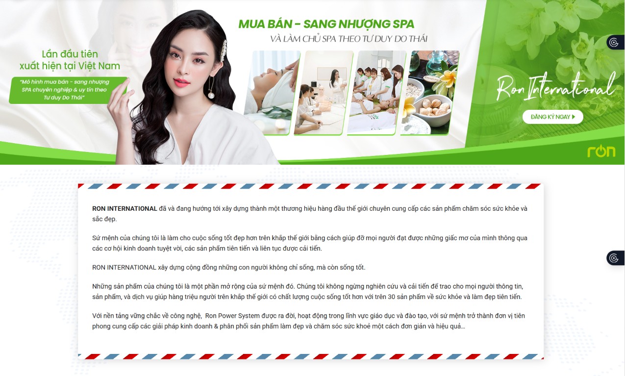 Website spa chăm sóc da