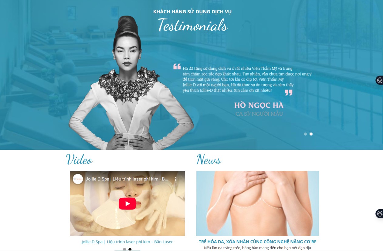 Website spa chăm sóc sắc đẹp