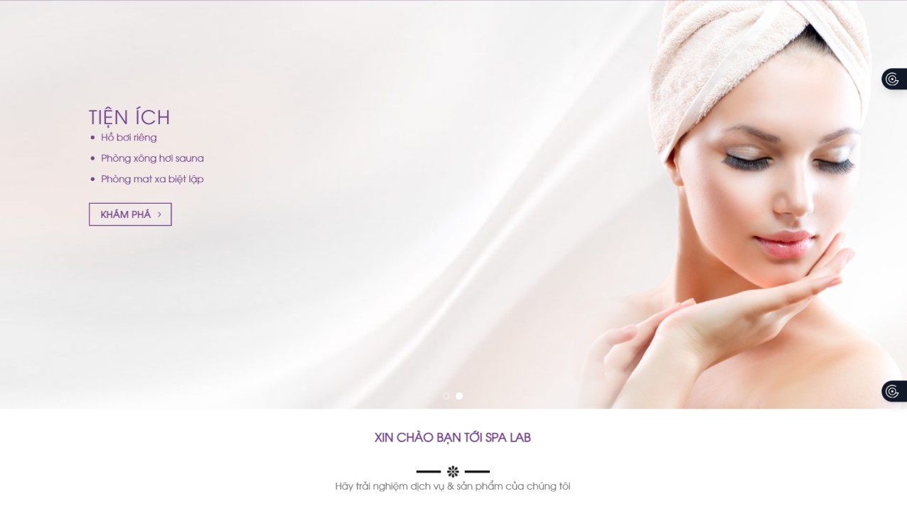 Website spa chăm sóc sắc đẹp
