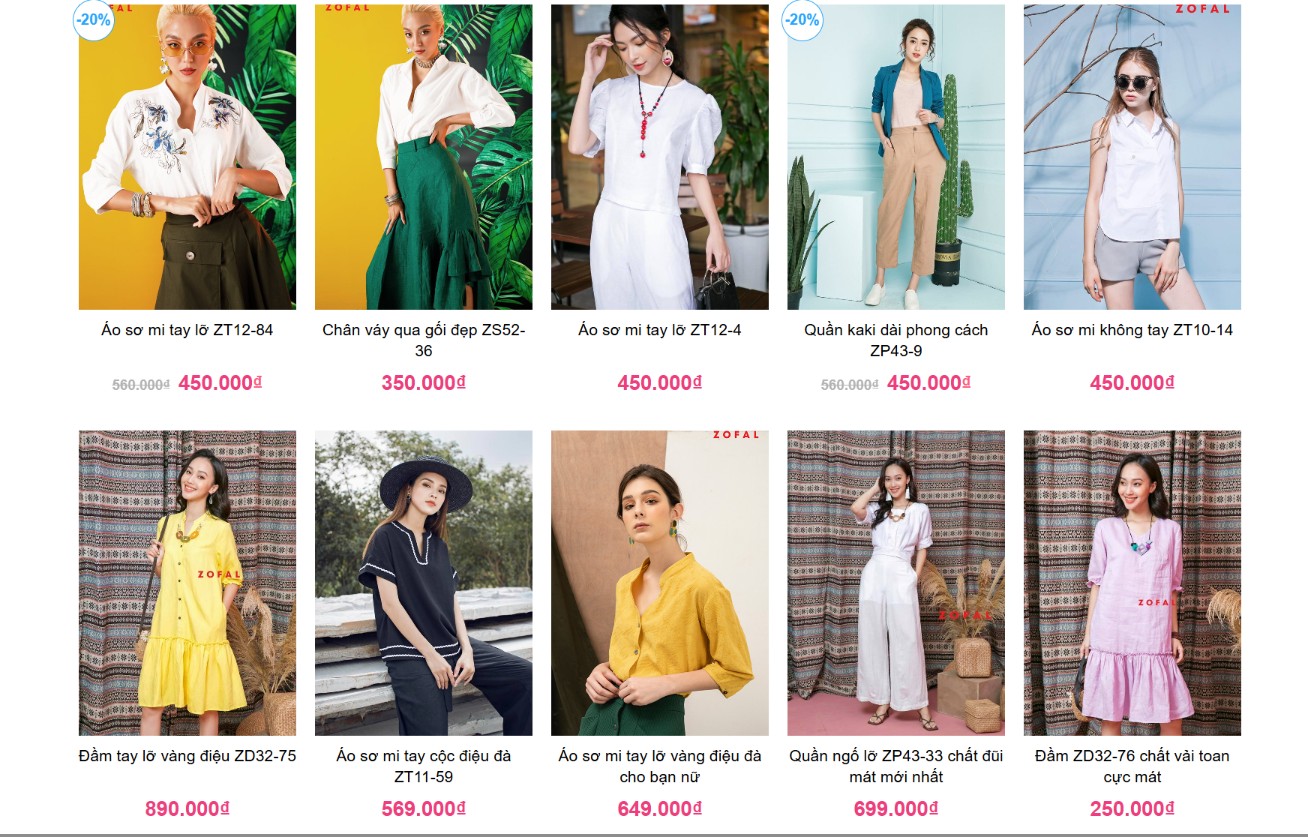 Mẫu website thời trang nữ đẹp