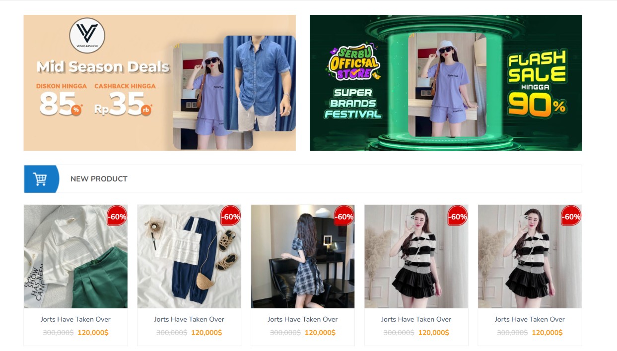 Thiết kế web thời trang tích hợp giỏ hàng