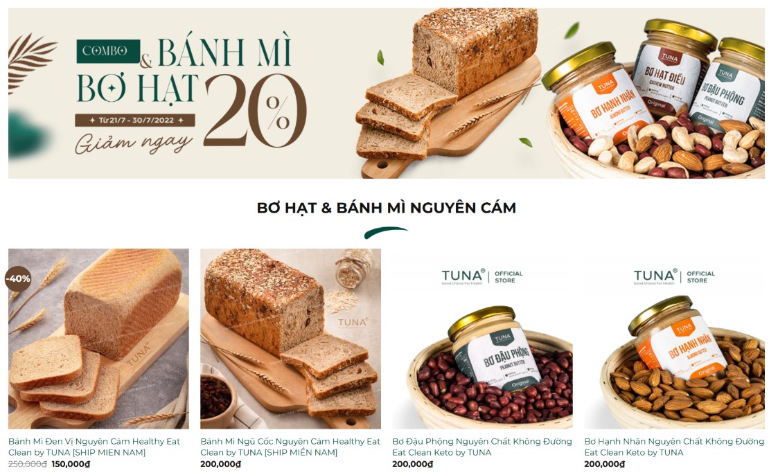 Thiết kế web thực phẩm tích hợp giao hàng