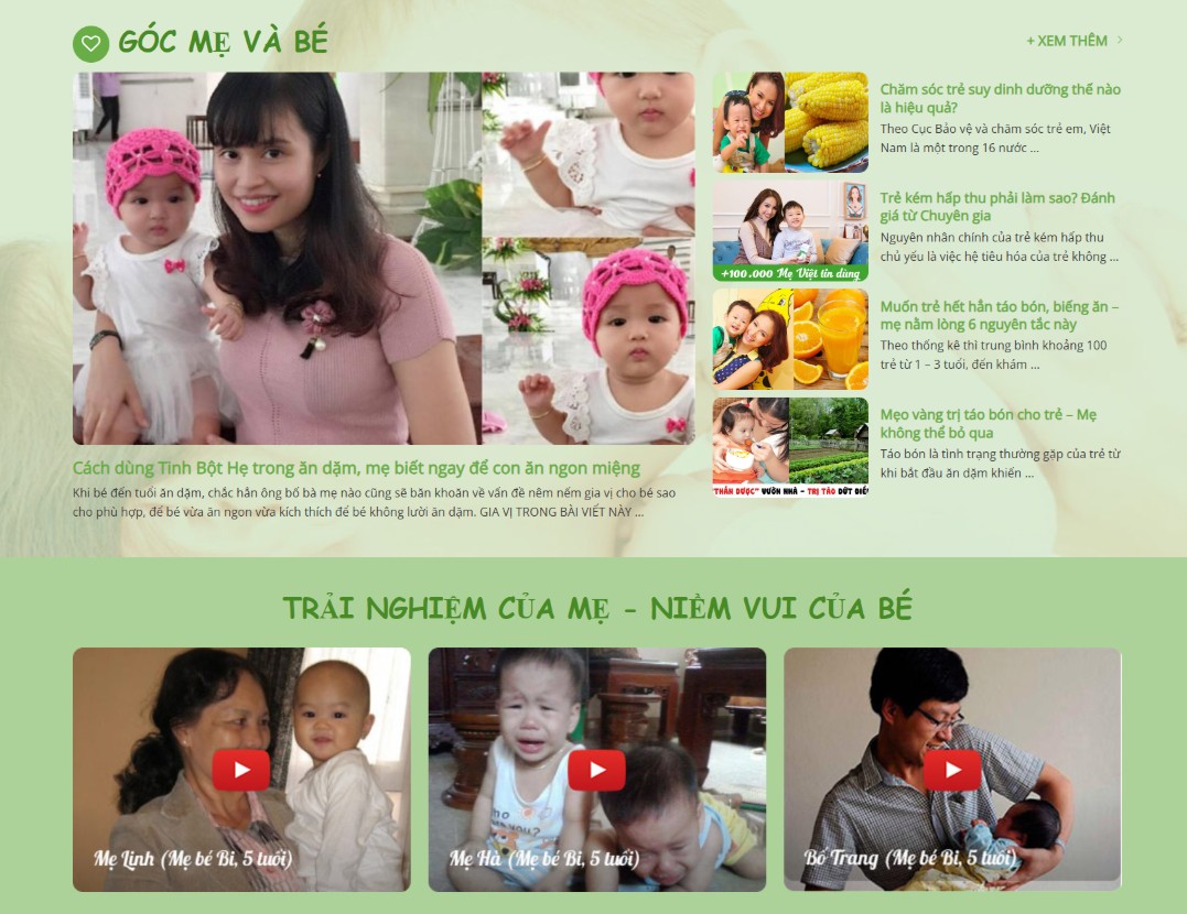 Thiết kế website thực phẩm