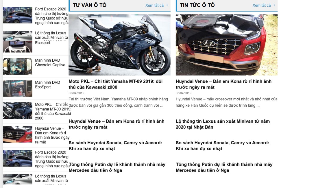 Giao diện web tin tức dễ đọc thân thiện