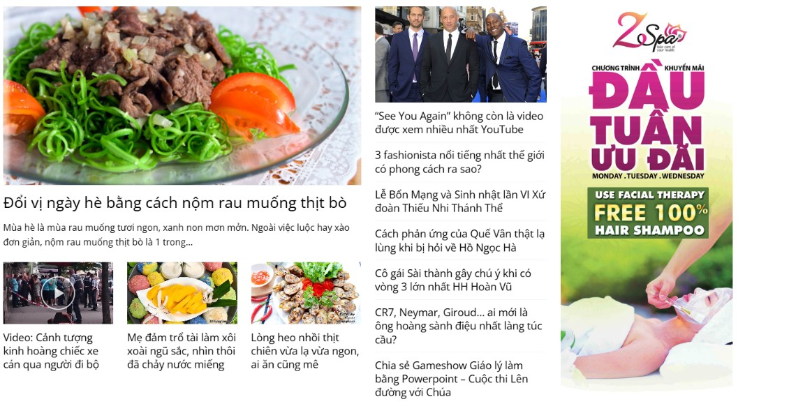 Giao diện web tin tức dễ đọc