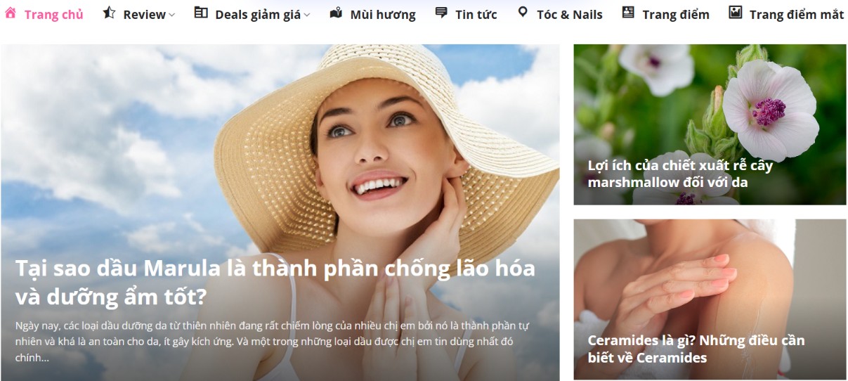 Thiết kế website tin tức làm đẹp chuyên nghiệp