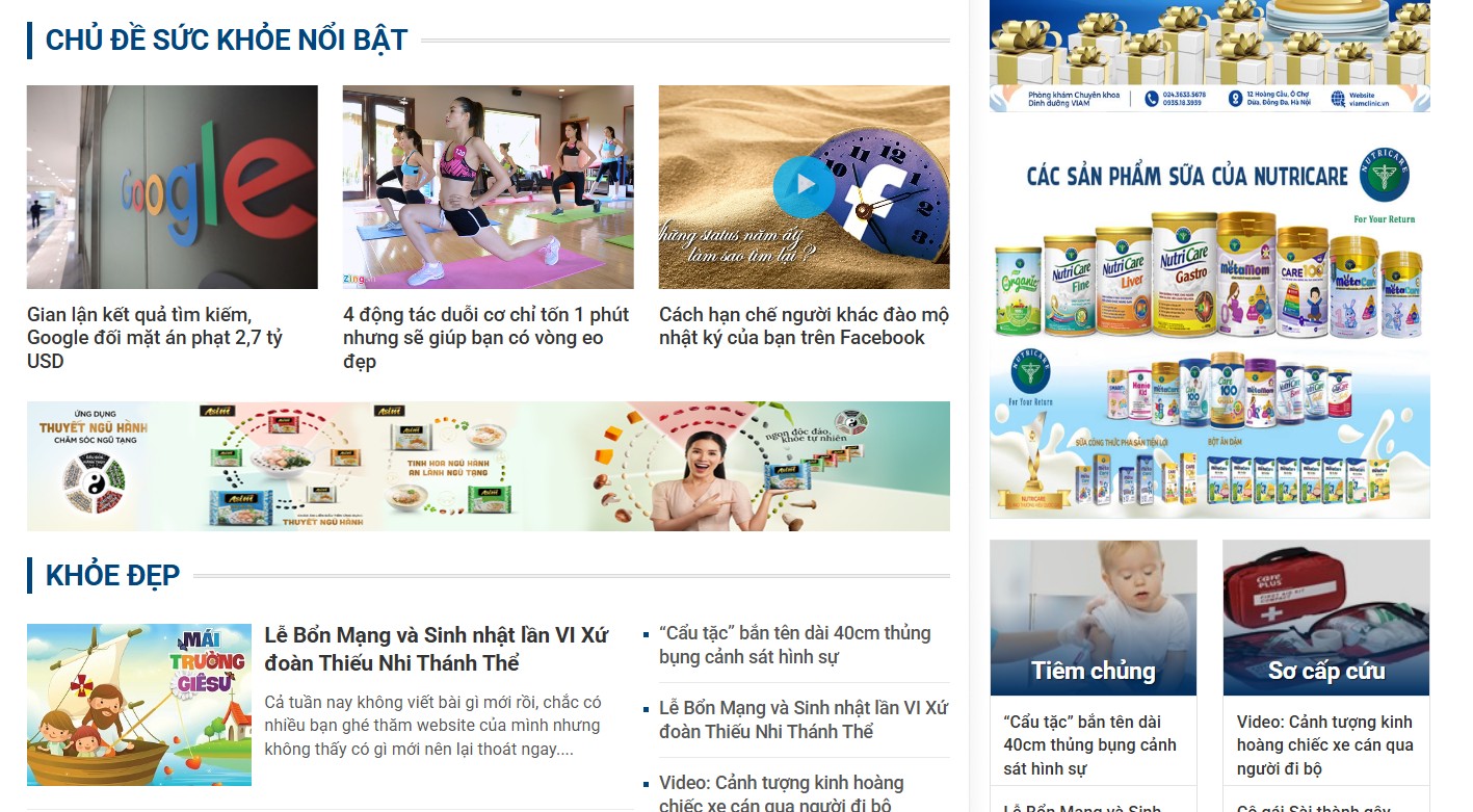 Website tin tức 24h giao diện đẹp mắt