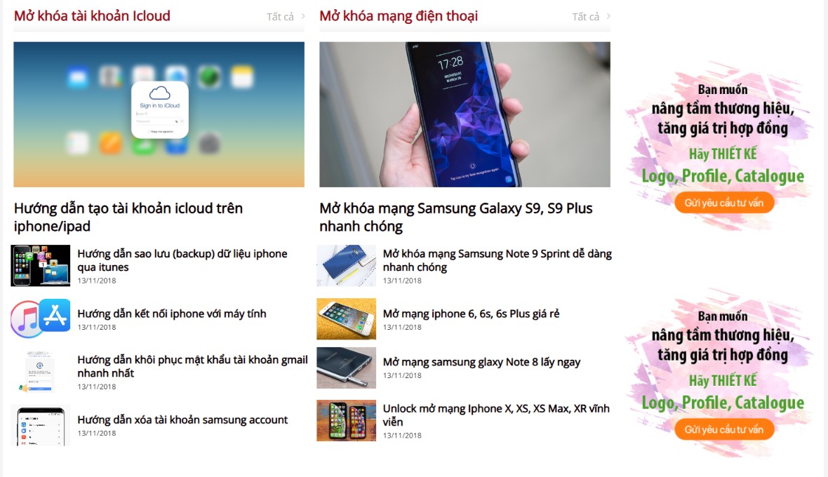 Giao diện web tin tức dễ đọc thân thiện