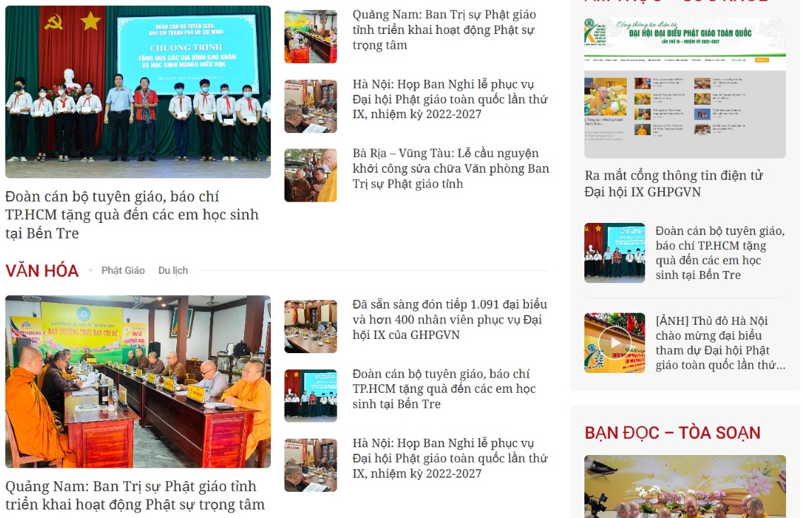 Giao diện web tin tức dễ đọc thân thiện