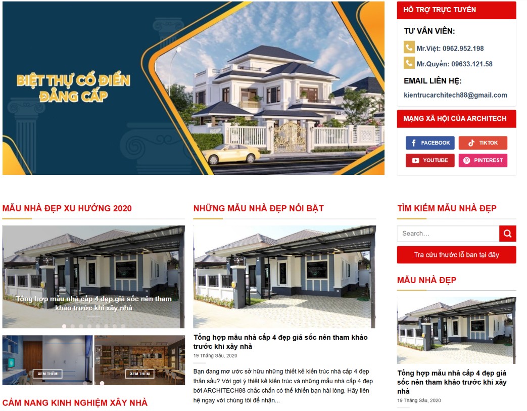 Thiết kế website công ty xây dựng chuyên nghiệp