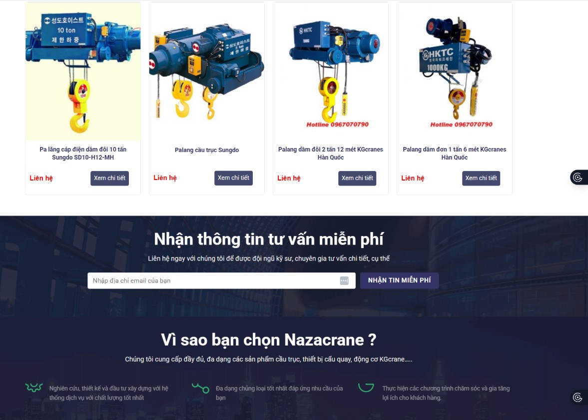 Thiết kế website thi công xây dựng